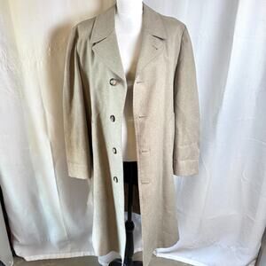 Vintage London Fog Mens Maincoats Trench Coat 42 Reg Removable Fur Lining EUC